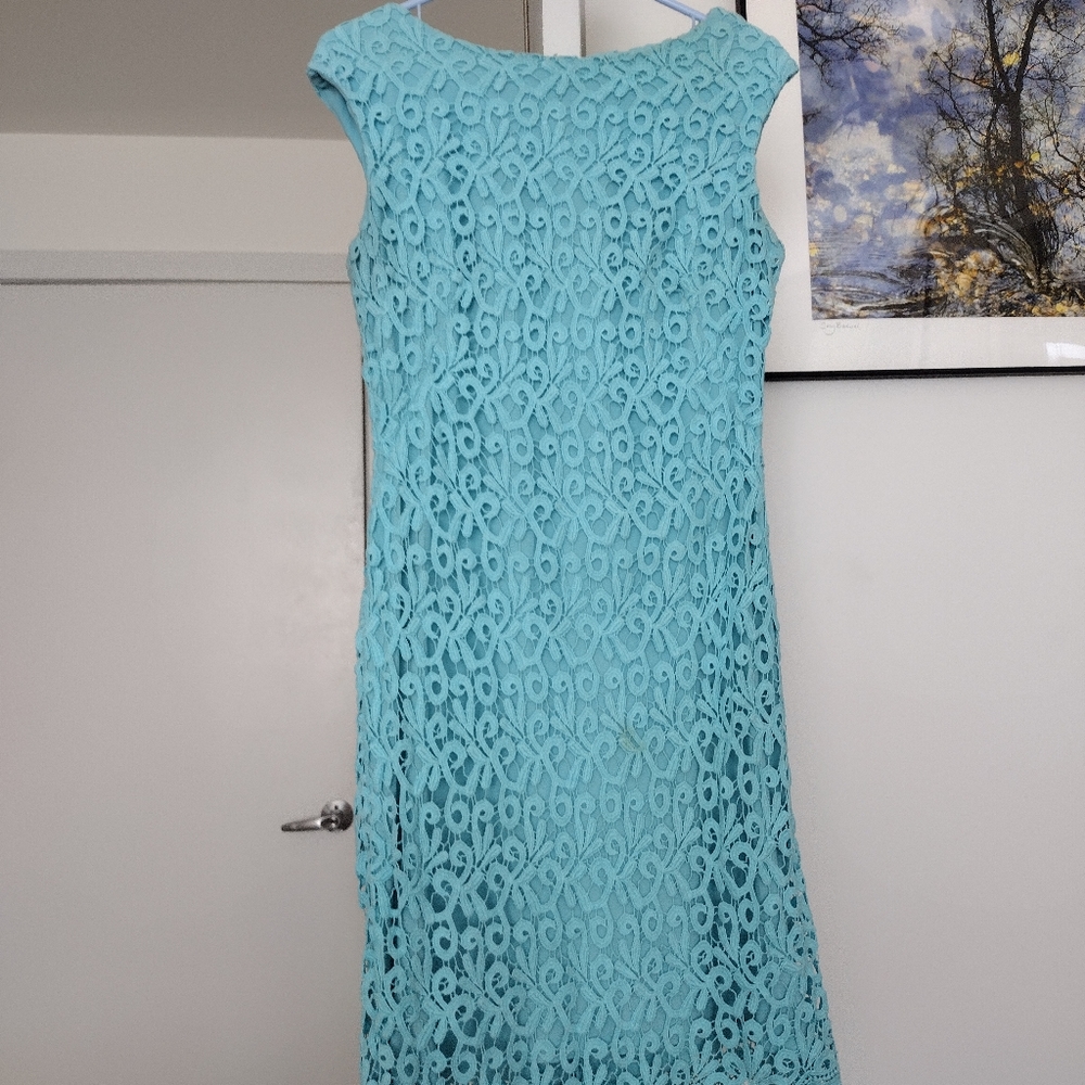 Ralph Lauren blue lace dress, Spring
